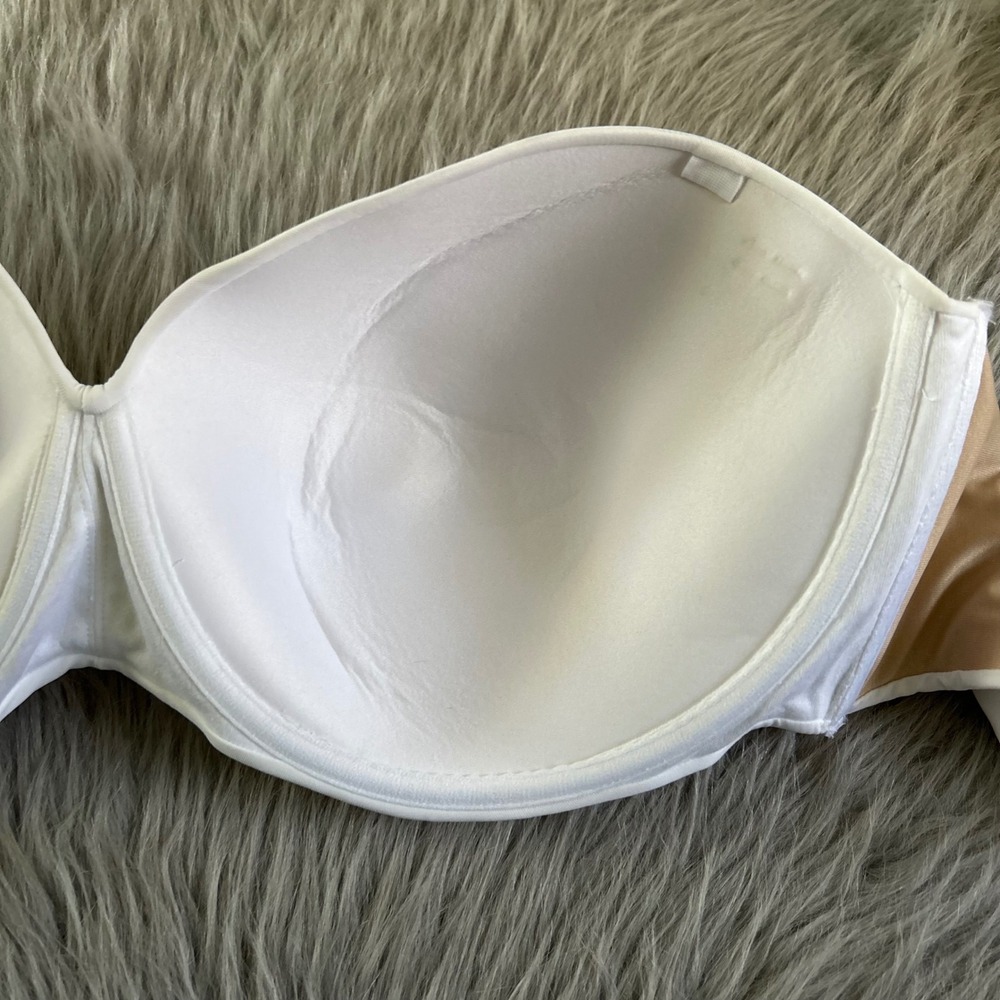 Maidenform Sweet Nothings Perfect Coverage Strapless Bra Womens Size 38DDD White - Picture 6 of 7